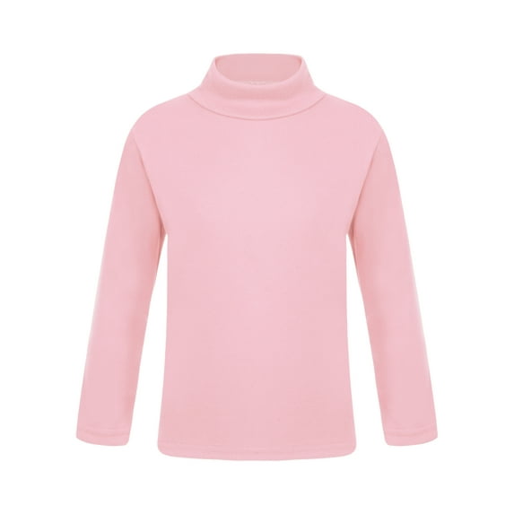 vastwit Kids Girls Long Sleeve Base Layer Thermal Tops Winter Baselayer Plain T-Shirt Workout Dance Pink 110