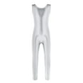thumbnail image 1 of vastwit Kids Girls Metallic Jumpsuit Unitard Sports Gym Dance Full Length Gymnastics Leotard Silver 5-6, 1 of 7