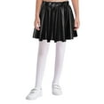 thumbnail image 1 of vastwit Kids Girls Shiny Metallic High Waist Pleated Skirt Athletic Jazz Hip Hop Dance Skater Skort Black M, 1 of 7