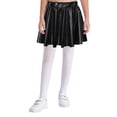 thumbnail image 1 of vastwit Kids Girls Shiny Metallic High Waist Pleated Skirt Athletic Jazz Hip Hop Dance Skater Skort Black XS, 1 of 7