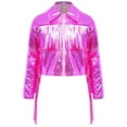 thumbnail image 1 of vastwit Kids Girls Shiny Metallic Tassels Fringed Cowgirl Jacket Long Sleeve 70s Party Disco Jazz Hip Hop Dance Tops Hot Pink 8, 1 of 5