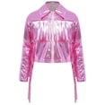 thumbnail image 1 of vastwit Kids Girls Shiny Metallic Tassels Fringed Cowgirl Jacket Long Sleeve 70s Party Disco Jazz Hip Hop Dance Tops Pink 8, 1 of 7