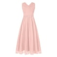 thumbnail image 1 of vastwit Kids Girls Shiny Pageant Gown A-Line Ruched Chiffon Wedding Party Formal Flower Girl Dress Pink 10, 1 of 5