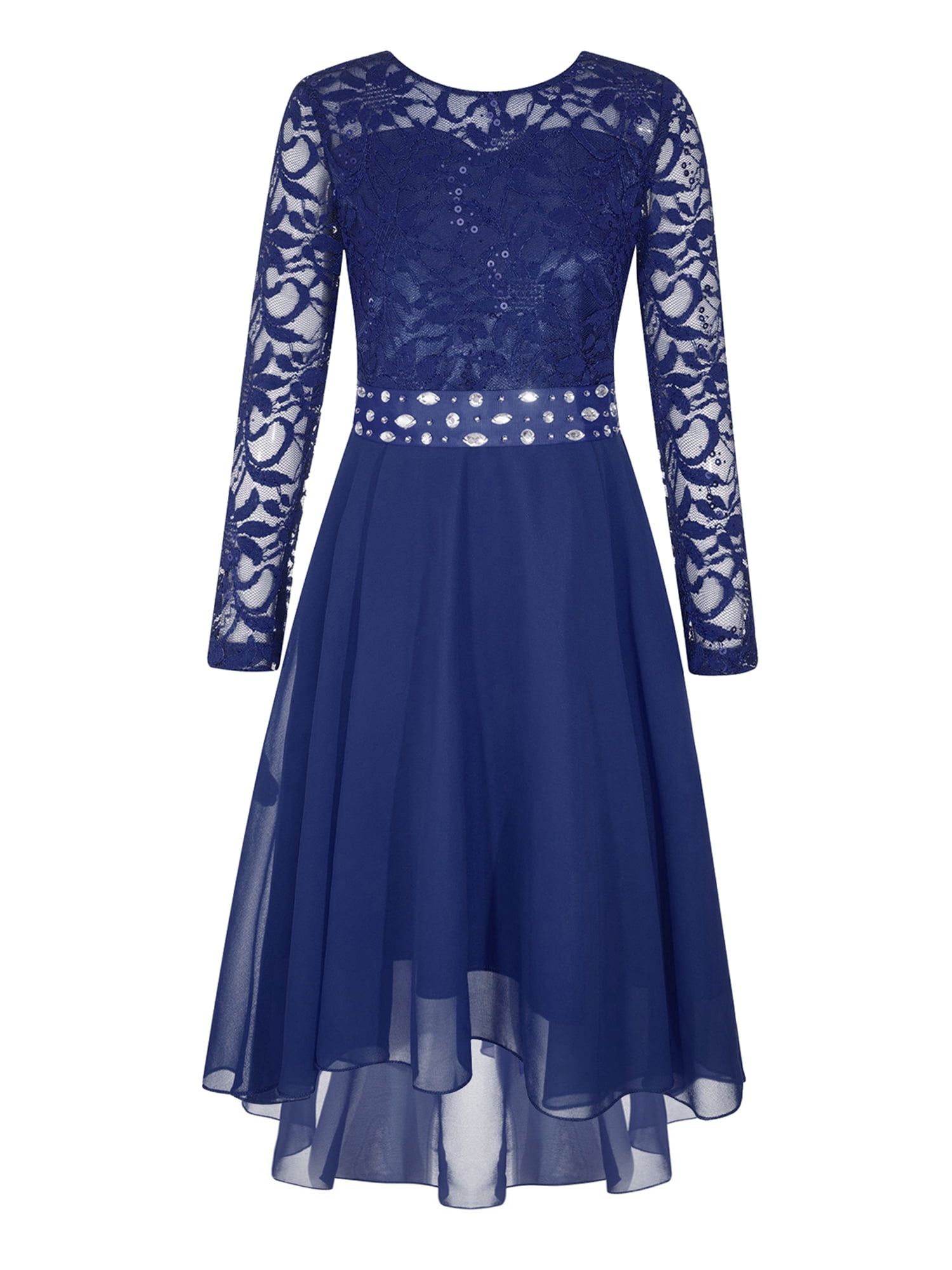 shein junior bridesmaid dresses SHEIN Teen Girl High Low Hem Lace Junior Bridesmaid Dress