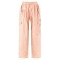 thumbnail image 1 of vastwit Kids Girls Wide Leg Cargo Pants Trousers High Waist Straight Jeans Athletic Joggers Streetwear Pink 12, 1 of 7