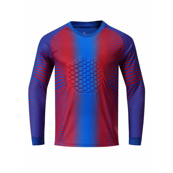 vastwit Kids Goalie Shirt Soccer Goalkeeper Jersey Long Sleeve Football Training Uniform Sport Red&Blue 20