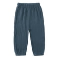 thumbnail image 1 of vastwit Kids Summer Cotton Bloomer Pants Solid Color Breathable Jogger Trousers for Boys Girls Lake Blue 3-4, 1 of 1