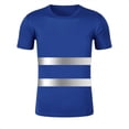 thumbnail image 1 of vastwit Men Hi Vis T-Shirt High Viz Visibility Reflective Safety Tops Short Sleeve Work Shirt Blue 3XL, 1 of 5