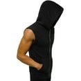 thumbnail image 1 of vastwit Men's Athletic Hoodies Zip Up Gym T-Shirt Bodybuilding Sleeveless Muscles Tees Workout Hooded Black XL, 1 of 7