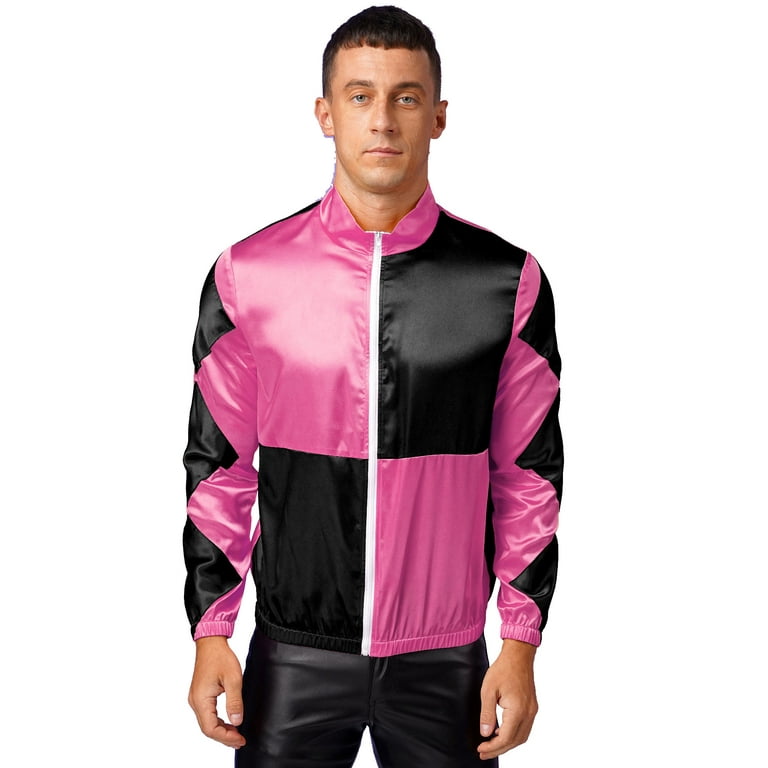 Hot pink track jacket shop
