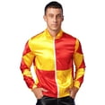 thumbnail image 1 of vastwit Men's Horse Trainer Jackets Retro Colorblocked Satin Track Jacket Yellow&Red XXL, 1 of 7