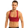 thumbnail image 1 of vastwit Men's Muscle Half Tank Tops Sleevless Workout Vest Compression Shirts Sports Body Shaper Red XL, 1 of 7