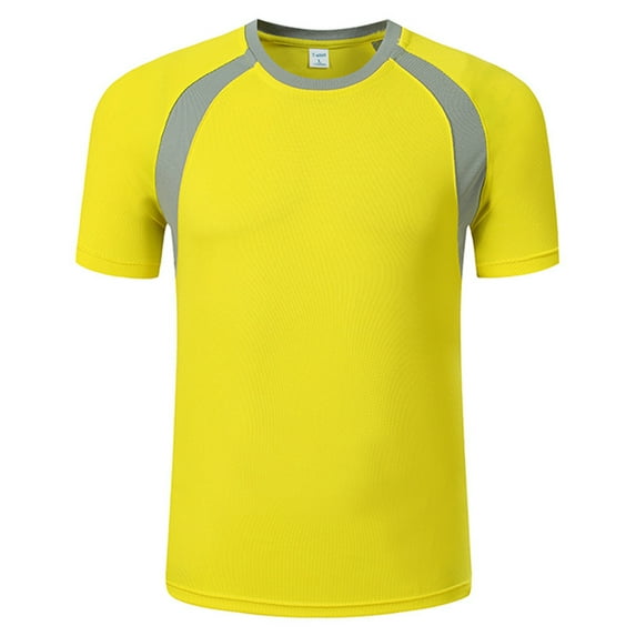 vastwit Men's UV Rash Vest Sun Shirts Dry Fit Swim Shirts Swimwear Swimming Tops Athletic Gym Yellow M