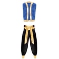 thumbnail image 1 of vastwit Mens Arabian Prince Costume Open Front Vest Waistcoat with Belted Bloomers Pants Black 3XL, 1 of 4