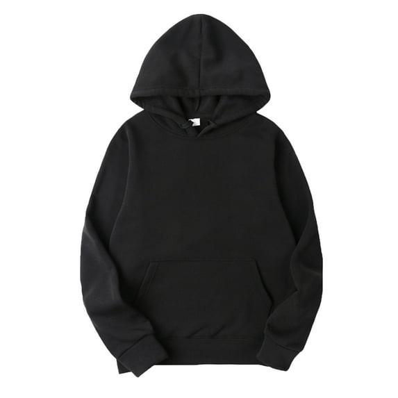 vastwit Mens Autumn Winter Pullover Hoodie Workout Sporty Ouftit Top Long Sleeve Basic Casual Hoodie Black 4XL