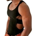 thumbnail image 1 of vastwit Mens Bodybuilding Muscle Tank Tops Sleeveless Ribbed Knit Shirts Night Clubwear Cut Out Tops Black B S, 1 of 8