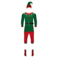 thumbnail image 1 of vastwit Mens Christmas Elf Outfits Santas Helper Long Sleeve Top with Pants Accessories Red Green L, 1 of 7