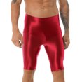 thumbnail image 1 of vastwit Mens Glossy Compression Shorts Gym Workout Running Cycling Yoga Shorts Swimming Trunks Red XL, 1 of 4