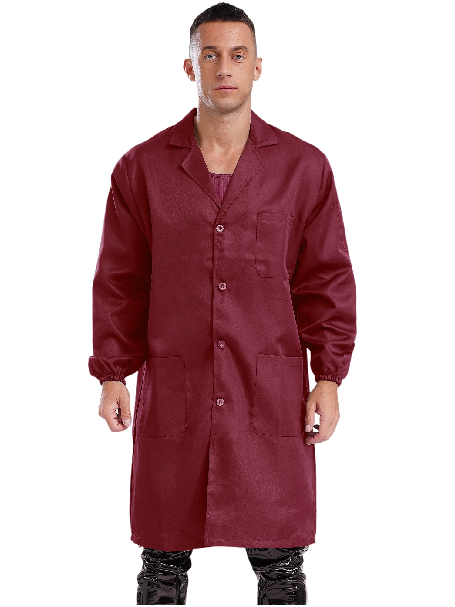 vastwit Mens Long Sleeve Work Coat Button Down Wear Resistant Cotton ...