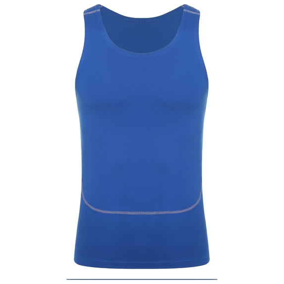 vastwit Mens Workout Compression Sleeveless Shirts Gym Athletic T-Shirts Quick Dry Muscle Tank Tops Blue XL