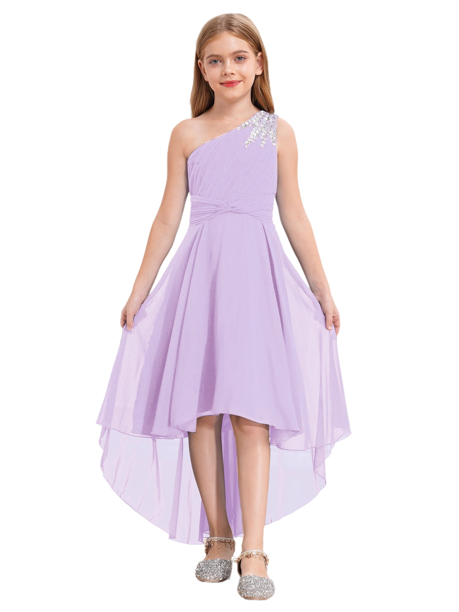 High Low Lavender Junior Dresses Addison High Low Dress Kids-Teens