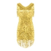 shimmy dance dress gold Ishtar Dress main image 1