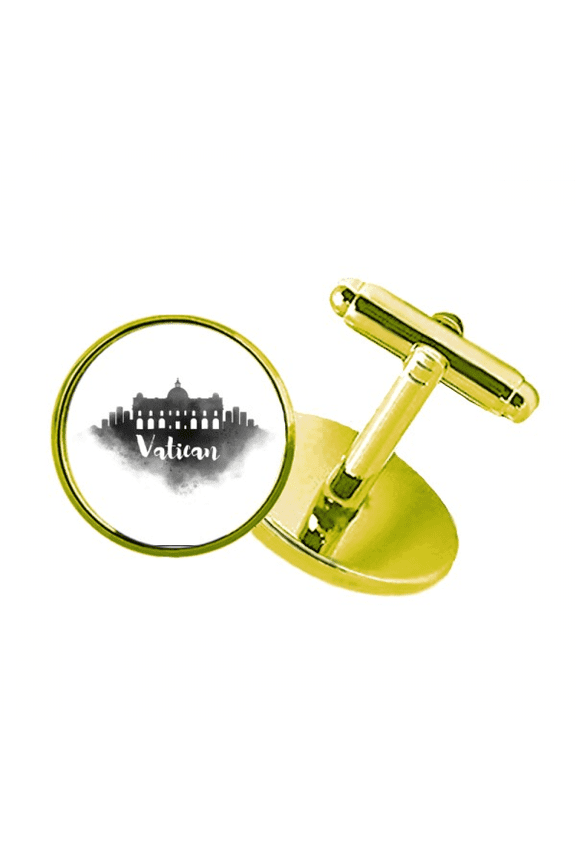 vatican italy landmark ink city studded business metal cufflinks en