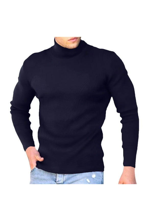 Men T Shirts Mens Shirts Long Sleeve Turtle Neck Thermal Thick Warm Sweatshirts Slimt Fit Pullover Workout Top