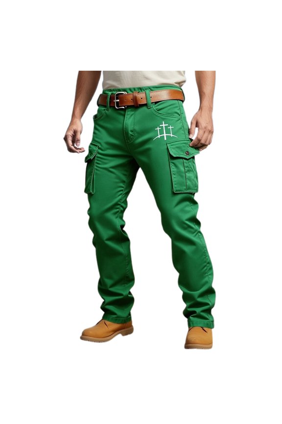 Men's Cargo Pants Western Style Cargo Pants Casual Work Trousers With Multiple Utility Pockets For Outdoor Daily Wear