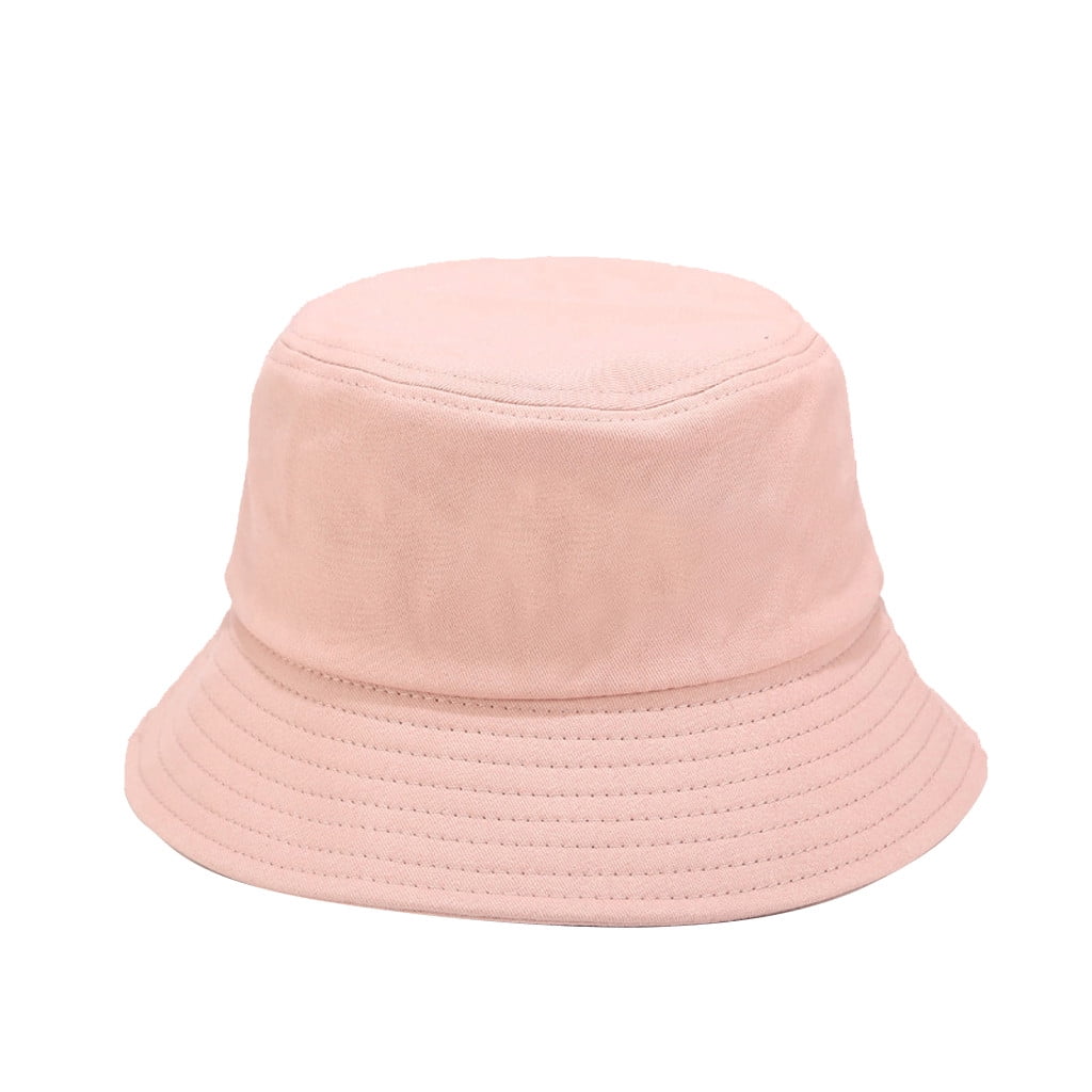 vbnergoie Bucket Hats Soild Summer Travel Beach Sun Hat Cap Unisex