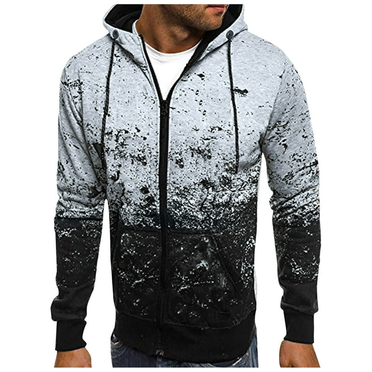 Printed hooded cheap coat