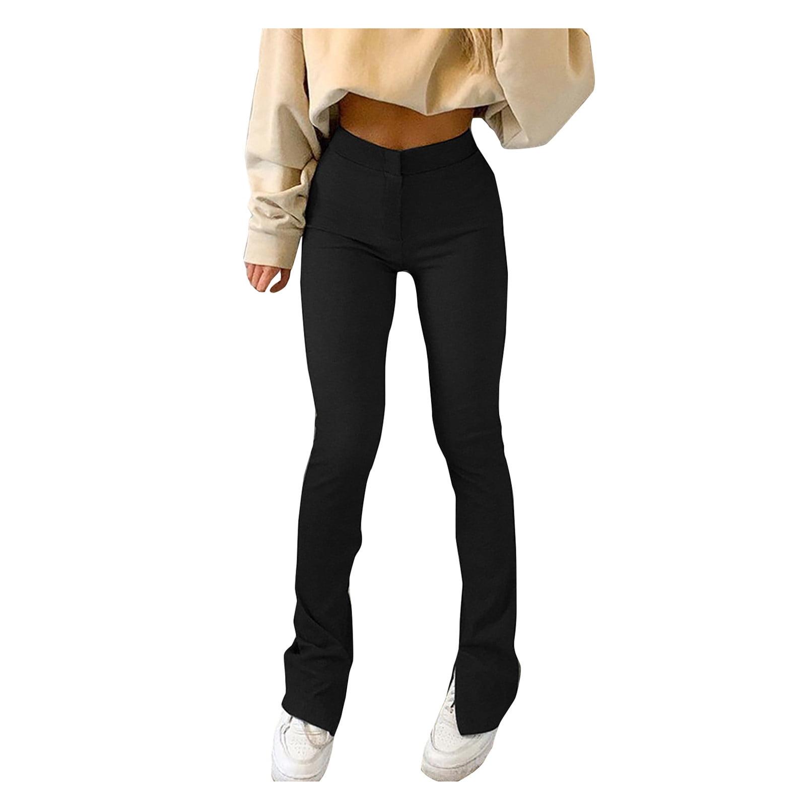 vbnergoie Women's Casual Running Tights Solid Color -lifting Slim