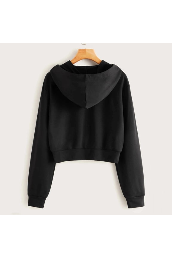 Women Casual Solid Long Sleeve Zipper Pocket Shirt Hooded Sweatshirt Tops Women over Hoodies Sweatshirt for Women Zip up