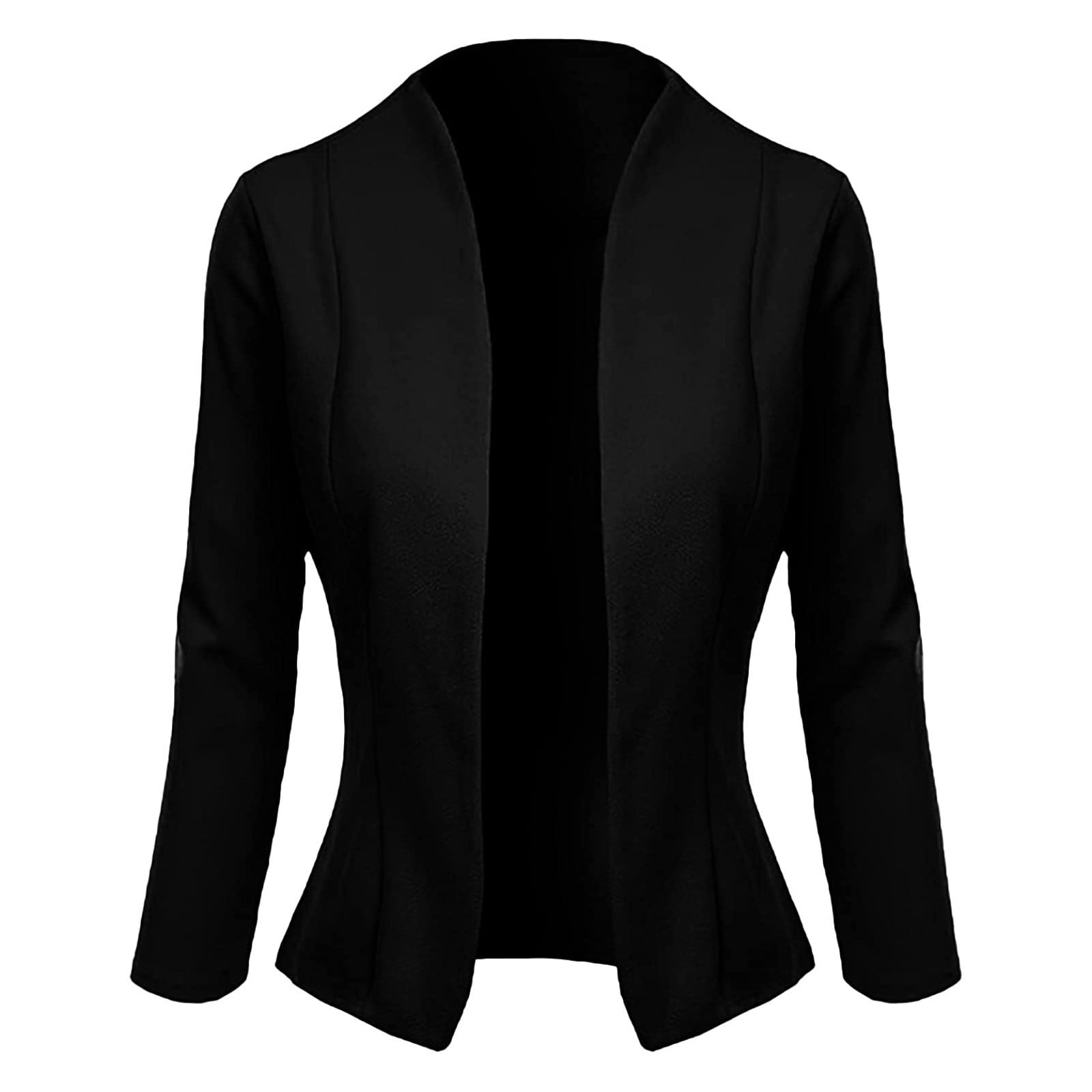 vbnergoie Women's 2021 New Slim Long Sleeve Solid Casual Formal Suit Jacket  Shear Jacket for Women Flexion Jacket 