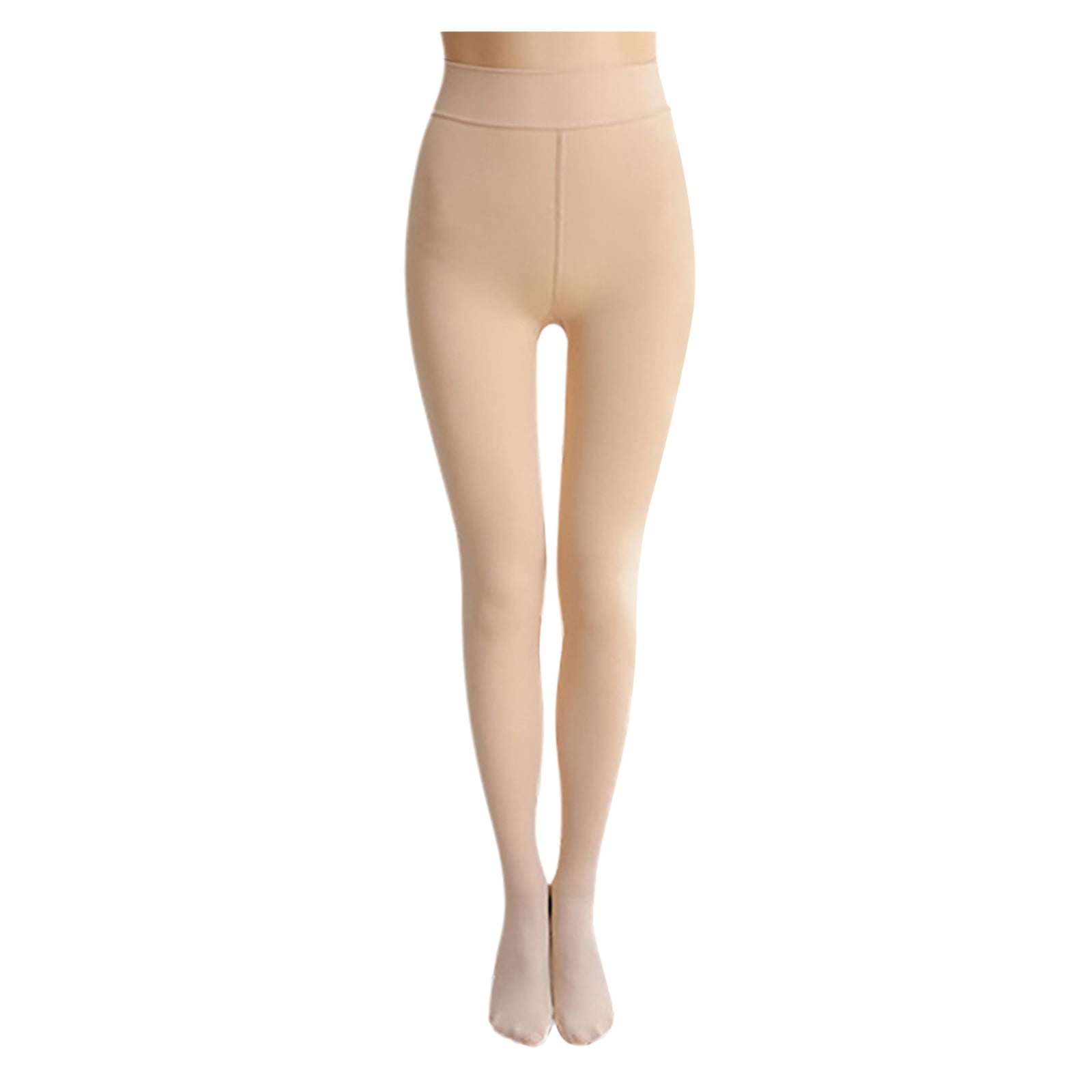 vbnergoie Women s Stretch Solid Color Leg Bottoming Socks 320G Plus Velvet Super Thick Black Tights Translucent Pantyhose