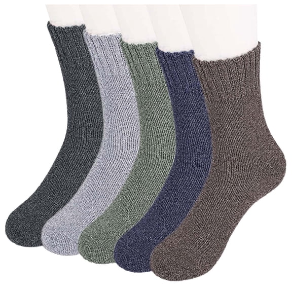 vbnergoie Women's Thermal Socks Casual Comfort Warm Winter Socks Mid Tube Terry Socks Thin Socks for Women Silver Cheer Socks