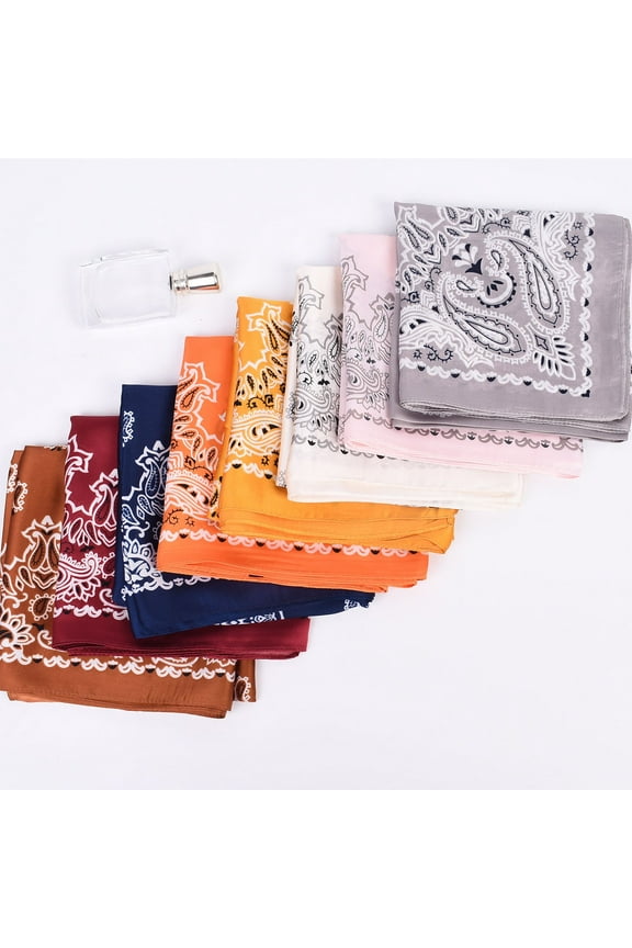 vbnergoie Womens Spring Summer Prints Satin Cashew Flower Prints Square Scarf Scarf for Hair 100 Silk Scarves for Women