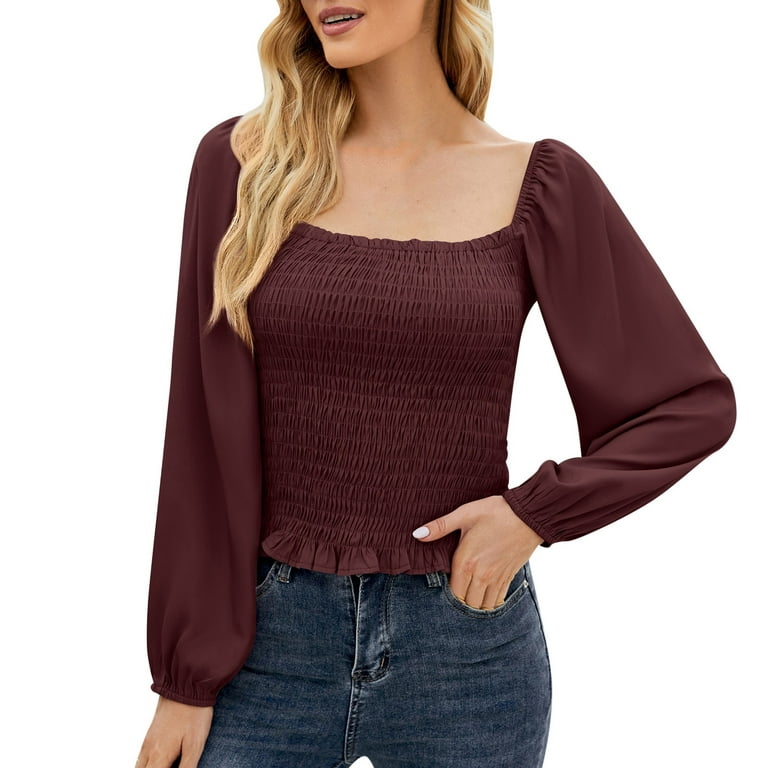 https://i5.walmartimages.com/seo/vbnergoie-Womens-Square-Neck-Solid-Color-Puff-Sleeve-Long-Shirt-Top-Blouse-Open-Back-Slim-Fit-Waist-Skyline-Cotton-Sleep-Raglan-Shirts-3-4_6833db16-e234-4715-9b9e-6ded2ed16e46.afb05092b6f4af7276510fcaca4a7a39.jpeg?odnHeight=768&odnWidth=768&odnBg=FFFFFF