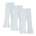 thumbnail image 1 of vdgthytj 3pc Girls Flared Yoga Pants Kids High Waisted Bell Bottom Leggings Casual Stretchy Athletic Bootcut Pants, 1 of 9