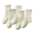 thumbnail image 1 of vdgthytj 5 Pairs Boys Girls Sock Ruffle Socks Soft Comfy Kids Under Dress Cute Crew Socks, 1 of 9
