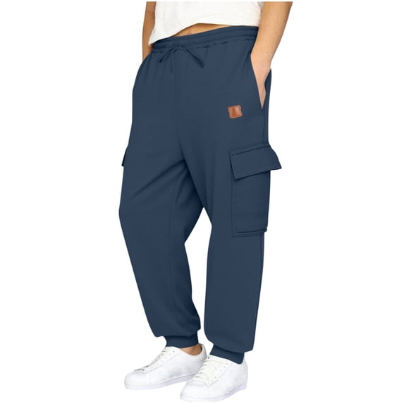 vdgthytj Boys Cargo Sweatpants Casual Baggy Fleece Elastic Waist Drawstring Athletic Joggers Pants with Pockets