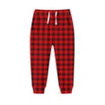 thumbnail image 1 of vdgthytj Boys Girls Christmas Sweatpants Kids Plaid Elastic Waist Drawstring Athletic Joggers Pants with Pockets, 1 of 3