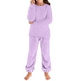 thumbnail image 1 of vdgthytj Boys Girls Fuzzy Loungewear 2 Piece Sets Kids Winter Wam Sweaters Top and Pants Casual Comfy Outfits, 1 of 7