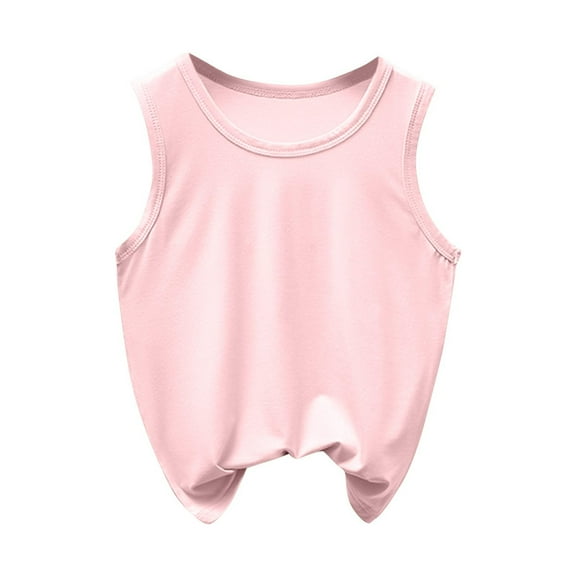 vdgthytj Boys Girls Tank Tops Sleeveless Undershirt Summer Casual Crewneck Basic Shirts for Kids