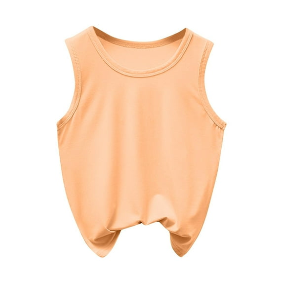 vdgthytj Boys Girls Tank Tops Sleeveless Undershirt Summer Casual Crewneck Basic Shirts for Kids