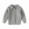 thumbnail image 1 of vdgthytj Boys Knit Sweaters Kids Collared Long Sleeeve Casual Quarter Zip Pullover Tops Fall Clothes, 1 of 7
