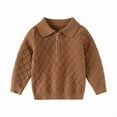 thumbnail image 1 of vdgthytj Boys Knit Sweaters Kids Collared Long Sleeeve Casual Quarter Zip Pullover Tops Fall Clothes, 1 of 7