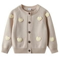 thumbnail image 1 of vdgthytj Cardigans for Kids Long Sleeve Tops Crewneck Embroidered Button Cute Fall Winter Boys Girls Knit Sweaters, 1 of 7