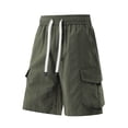 thumbnail image 1 of vdgthytj Cargo Shorts for Men Elastic Waist Drawstring Loose Fitted Summer Hiking Travel Beach Shorts with Pockets, 1 of 6