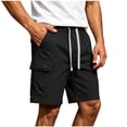 thumbnail image 1 of vdgthytj Cargo Shorts for Men Elastic Waist Drawstring Loose Fitted Summer Hiking Travel Beach Shorts with Pockets, 1 of 6